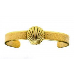 Antique Gold Brass Scallop...