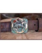 Equestrian Motif Belts by Elaine Coyne Galleries