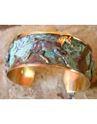 Equestrian wearable art horse themed cuff bracelets