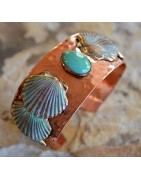 Handforged Copper and Patina Brass Nautical Jewelry by Elaine Coyne 