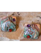 Equestrian Earrings by Elaine Coyne Galleries