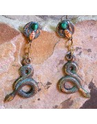 Ancient Egyptian Motif Wearable Art Earrings designed by Elaine Coyne 