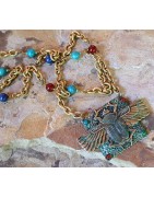 Ancient Egyptian Motif Wearable Art Necklaces designed by Elaine Coyne