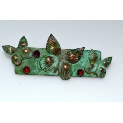 Patina Butterflies Bar Pin...