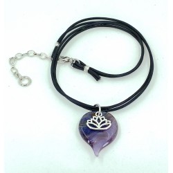 Purple Lotus Necklace