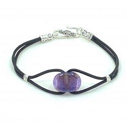 Purple Glass Bead Bracelet